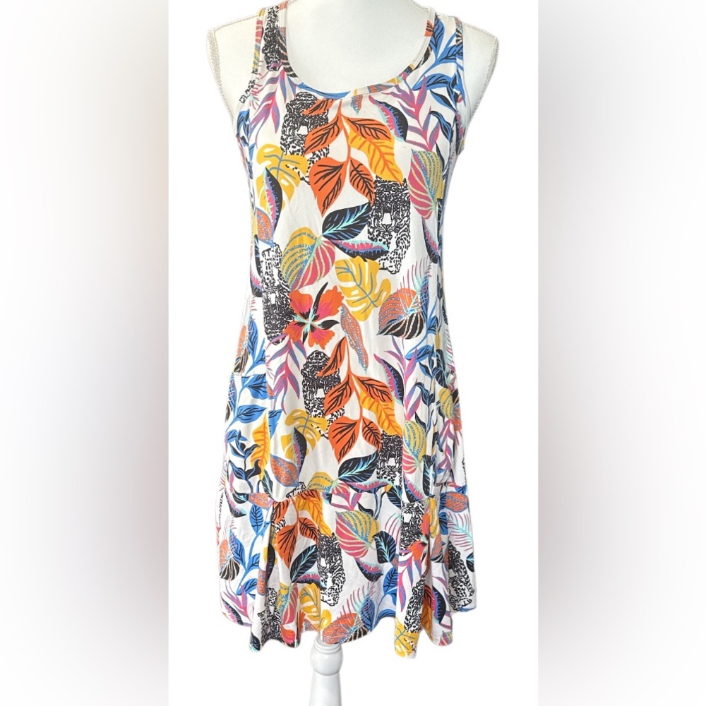 Donajo Tropical Leaf Print tenis dress